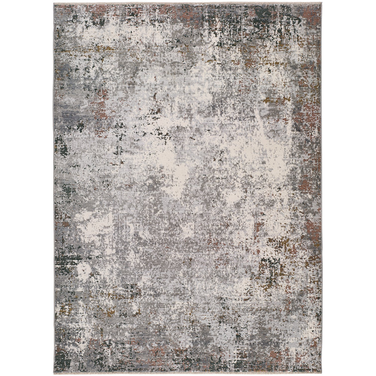 Williston Sunil Abstract Grey Area Rug Wayfair.co.uk